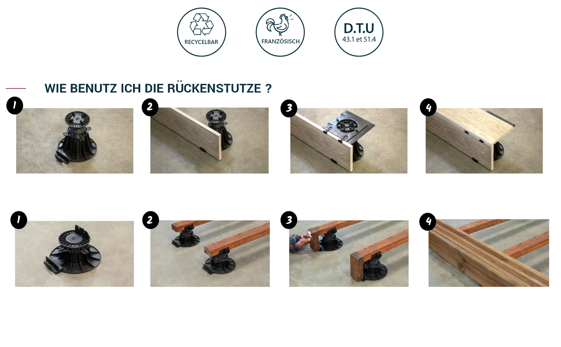 Rückenstütze für seitliche Verblendung YEED - Image 3
