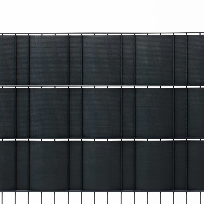 PVC Sichtschutzstreifen für Doppelstabmattenzäune Anthrazit 35lfm - Image 3
