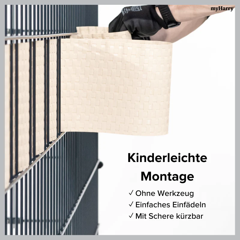 Rattan Sichtschutzstreifen Beige RD18 255cm - Image 3