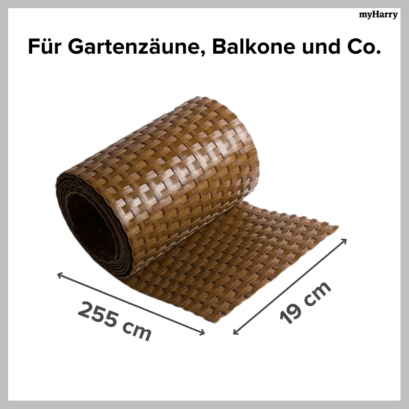 Rattan Sichtschutzstreifen Coffee RD13 255cm - Image 6