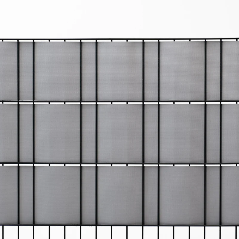 PVC Sichtschutzstreifen für Doppelstabmattenzäune Grau 35lfm - Image 3
