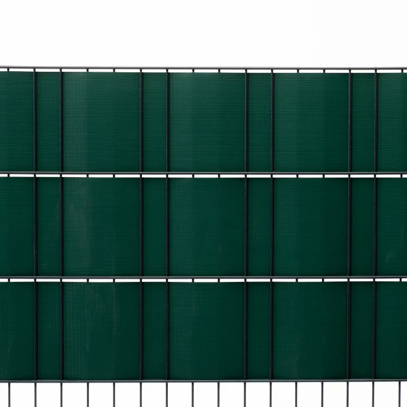 PVC Sichtschutzstreifen für Doppelstabmattenzäune Grün 35lfm - Image 3