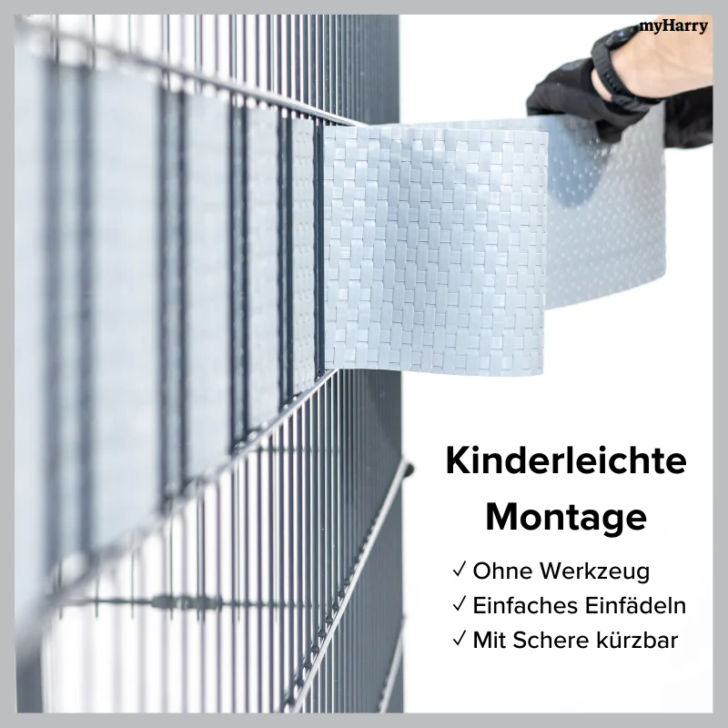 Rattan Sichtschutzstreifen Weiß RD07 255cm - Image 3