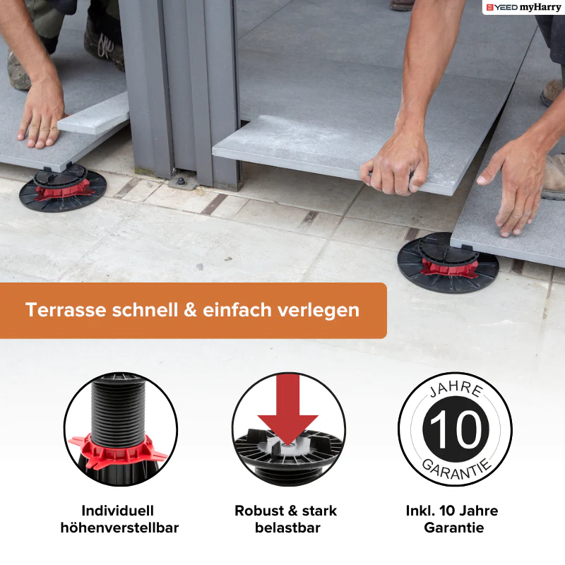 Stelzlager höhenverstellbar 8-20mm für Terrassenplatten YEED - Image 3