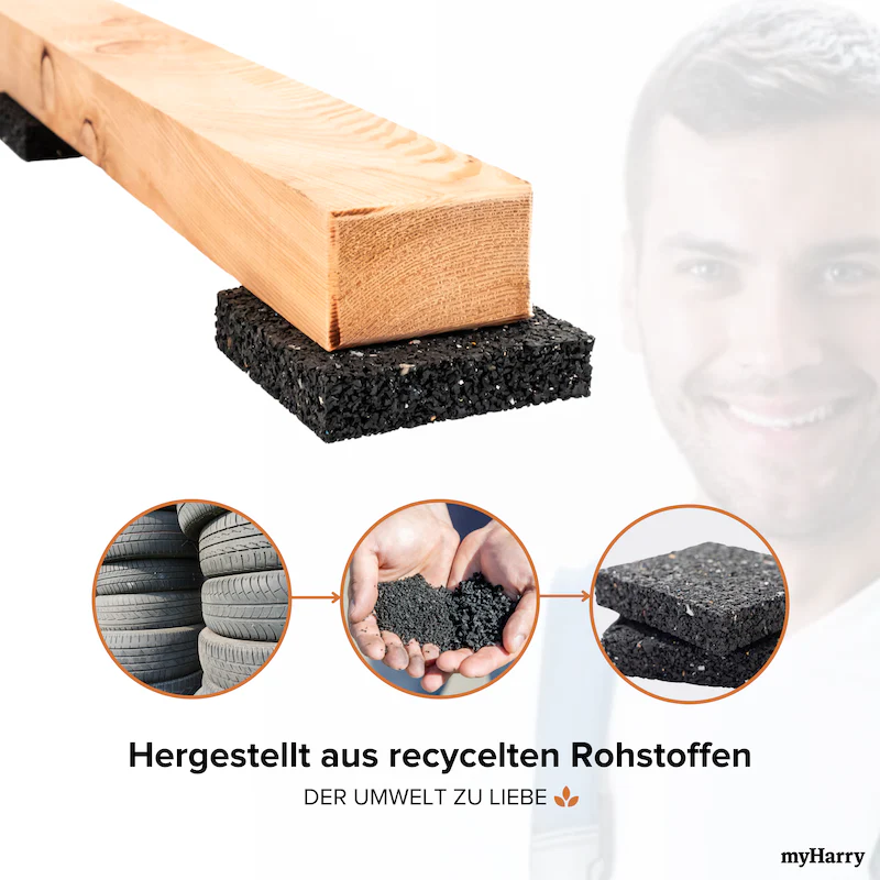 Terrassenpads aus Gummigranulat | Granulatpads 100x50x6mm - Image 3