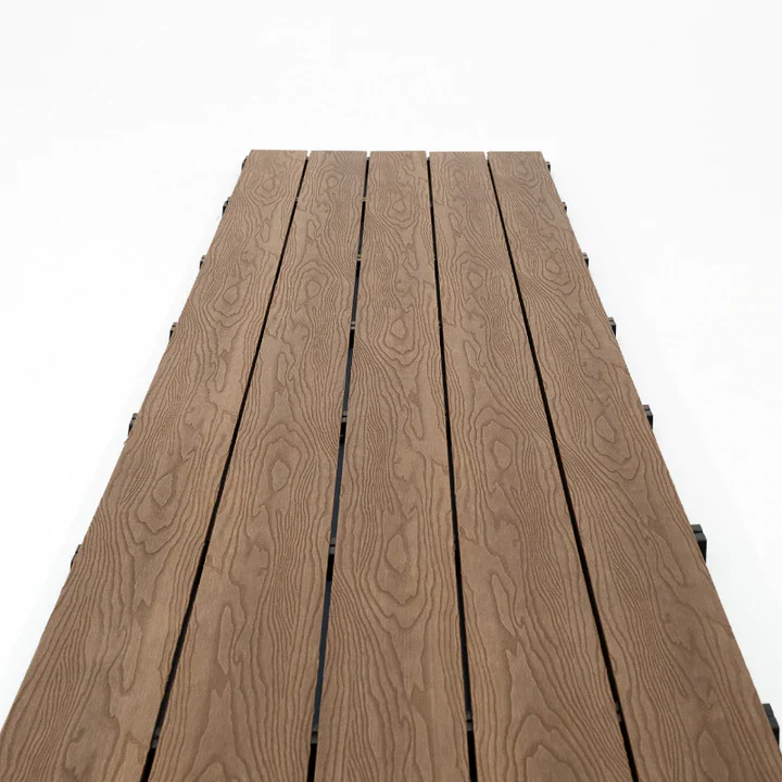 WPC-Komplettset Teak Holzoptik Basic Hohldiele - Image 6