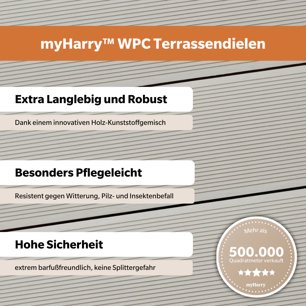 WPC Terrassendiele Massiv ECO Sand - Image 4